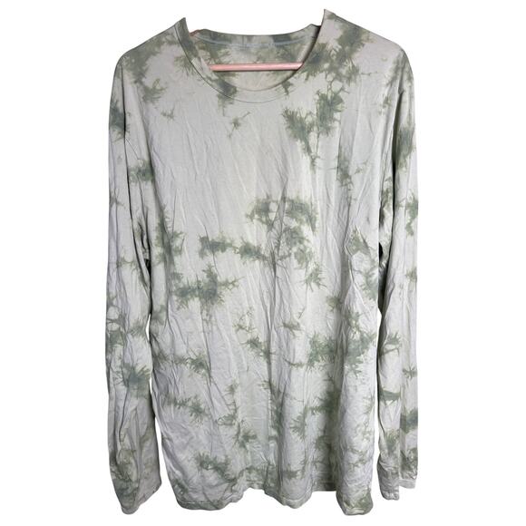 Lululemon The Fundamental Long Sleeve Shirt Green Bleach Pattern - Picture 1 of 6